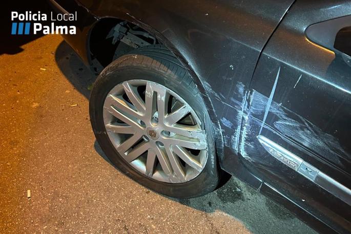 Un conductor borracho sufre un accidente e intenta darse a la fuga en Palma