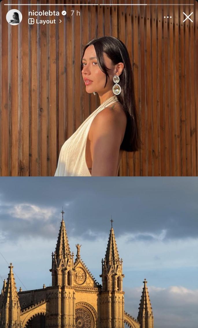 El espectacular look de Nicole Betancur en la fiesta de su preboda con Rels B